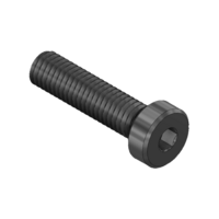 MODULAR SOLUTIONS BLACK OXIDE PLATED FASTENER M8 X 22MM LOW HEAD SOCKET CAP SCREW